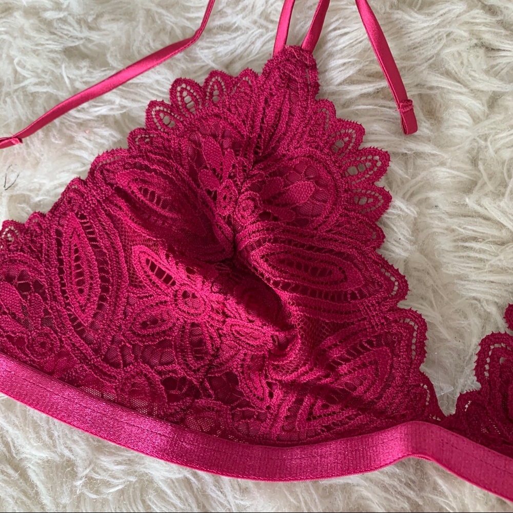 NEW free people mila bralette in berry - Picture 6 of 8